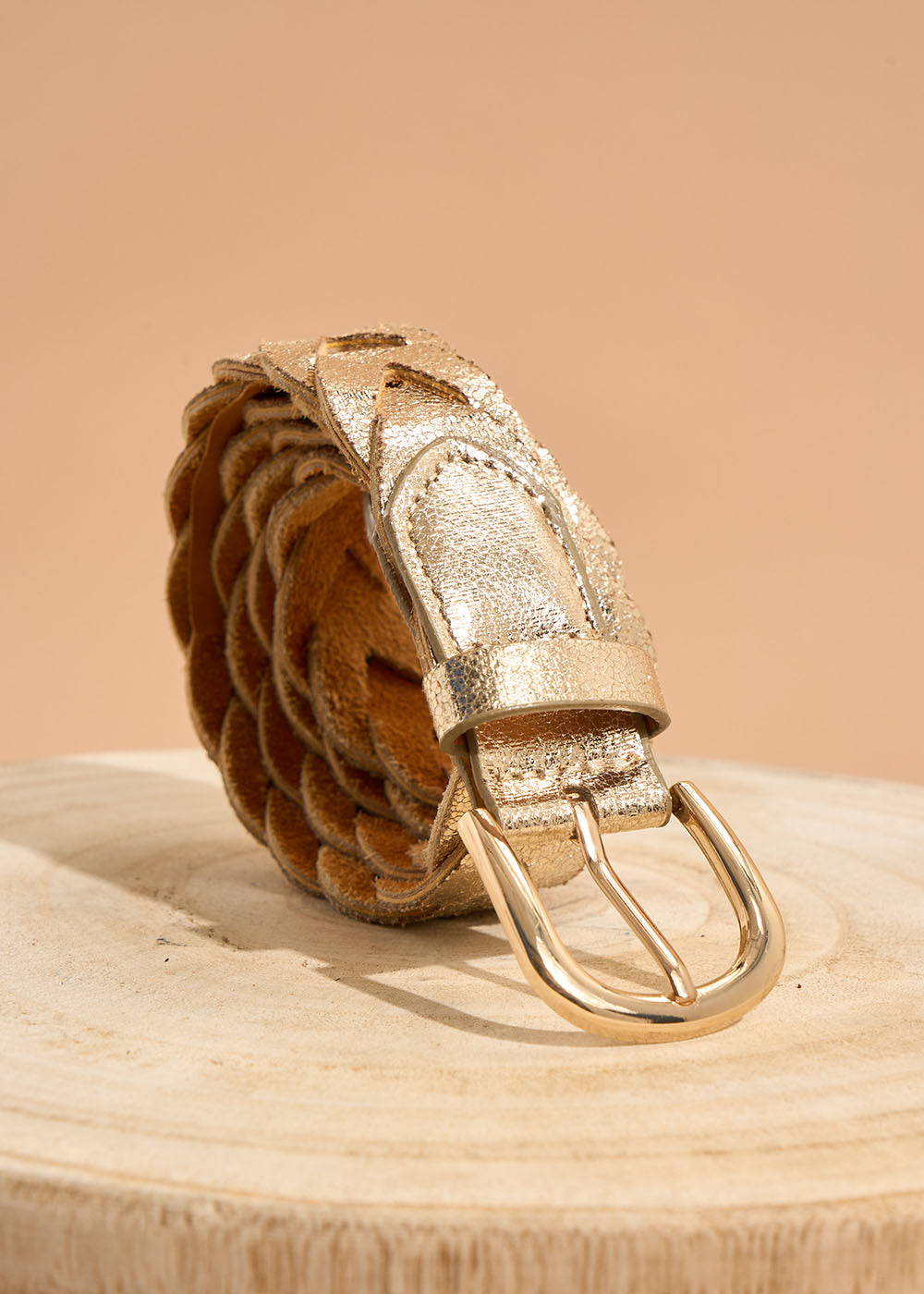 CHARLOTTE Ceinture dorée tressée - 1 - Sud Express - Sud Express