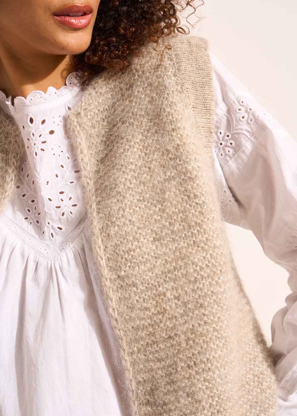 GOTANA Gilet court sans manches en mohair - 2 - Sud Express - Sud Express