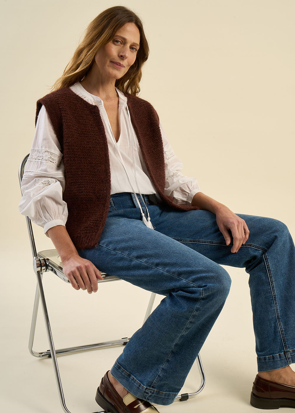 GOTANA Gilet court sans manches en mohair - 1 - Sud Express - Sud Express