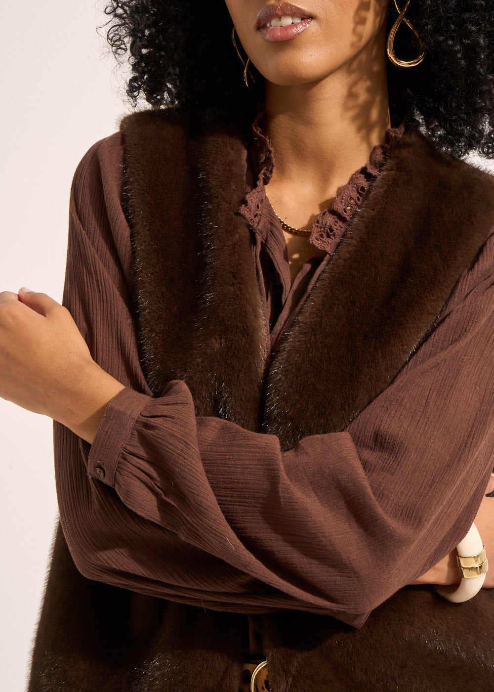 GUARANI Gilet sans manches en fausse fourrure - 4 - Sud Express - Sud Express