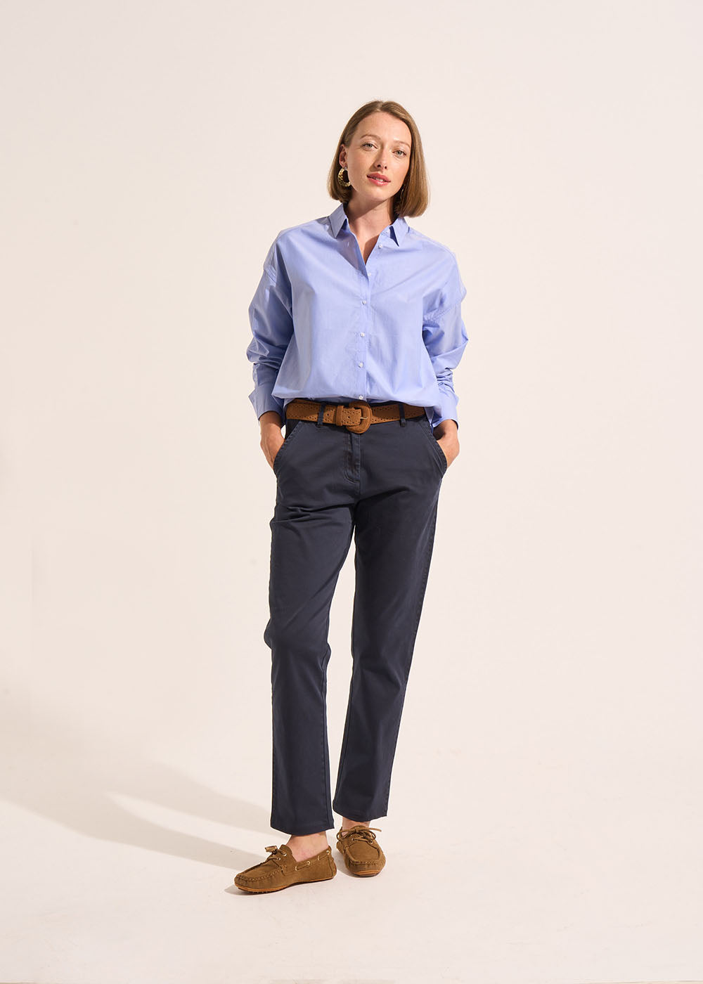 PAKUMI Pantalon chino taille basse - 1 - Sud Express - Sud Express