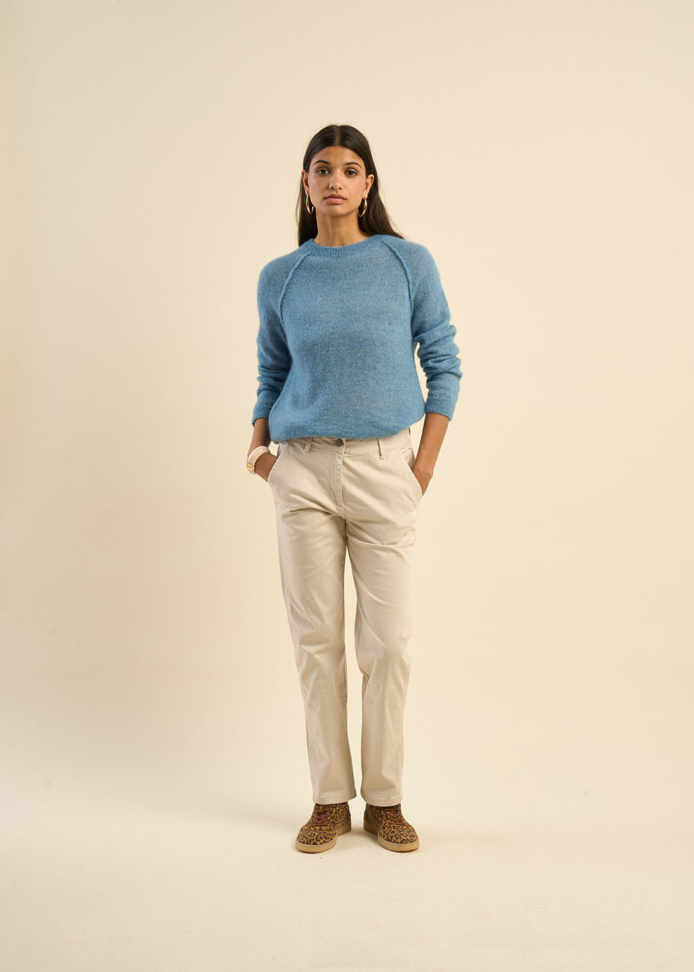 PAKUMI Pantalon chino taille basse - 1 - Sud Express - Sud Express