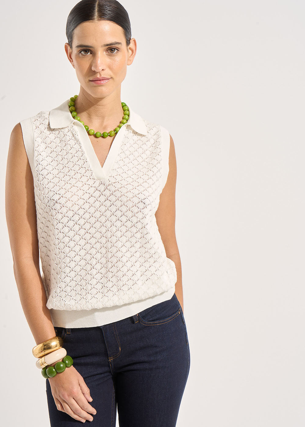 MERRY Polo sans manches en coton - 1 - Sud Express - Sud Express