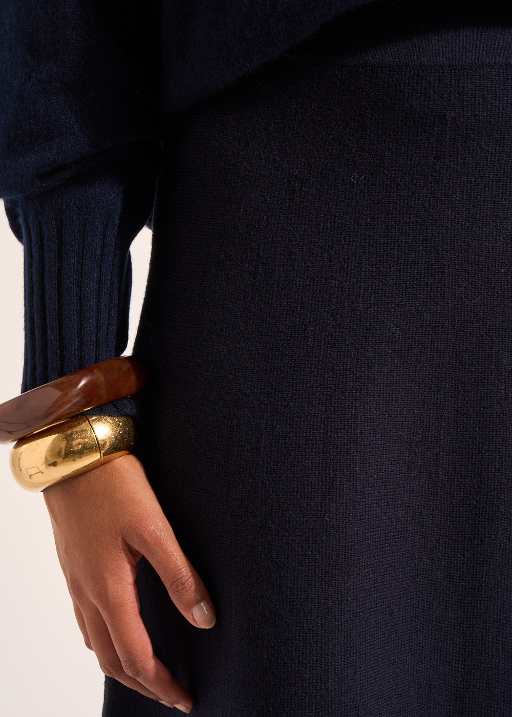 JULIENNE Jupe midi évasée en maille coton et laine - 2 - Sud Express - Sud Express