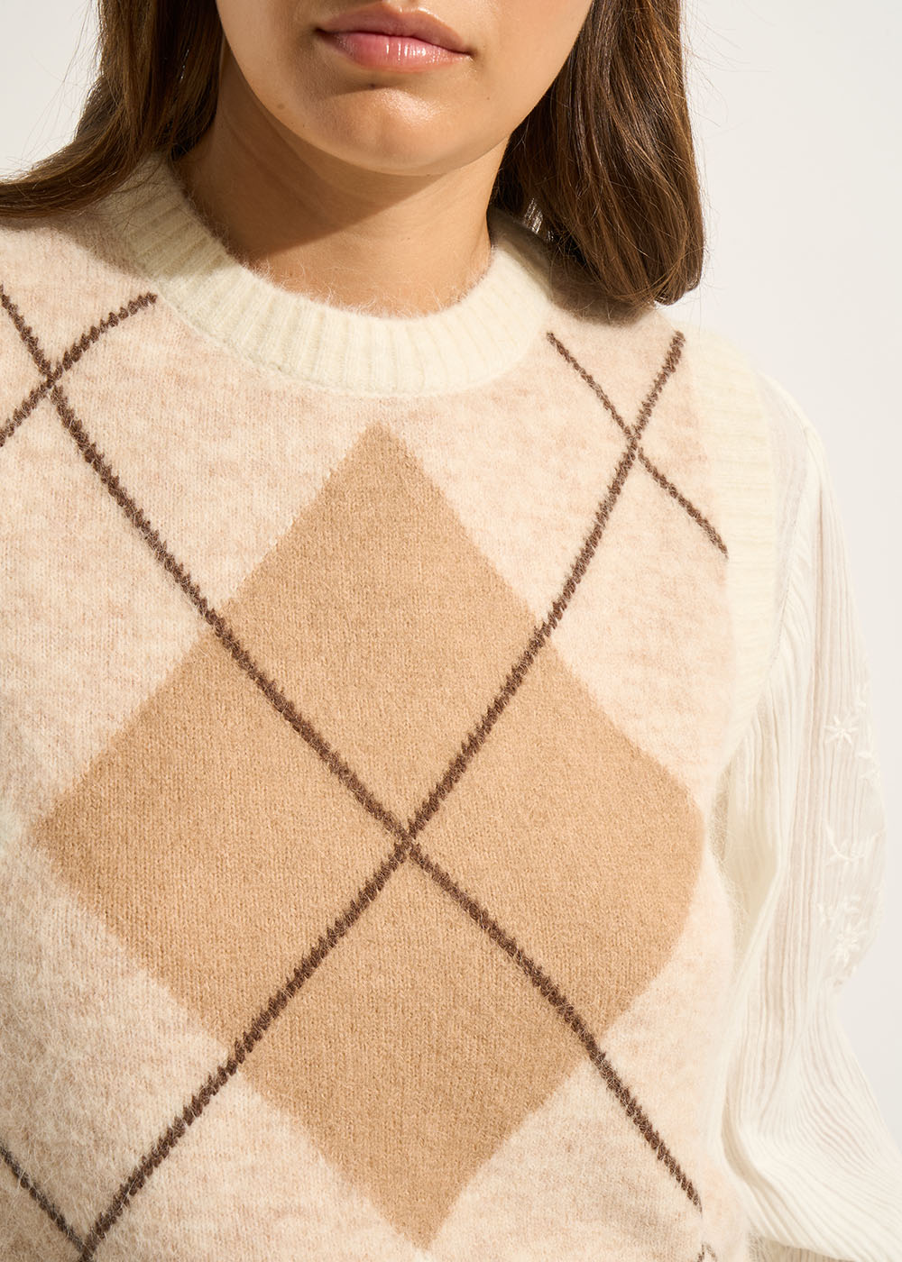 MURLINGTON Pull sans manches motif - 2 - Sud Express - Sud Express