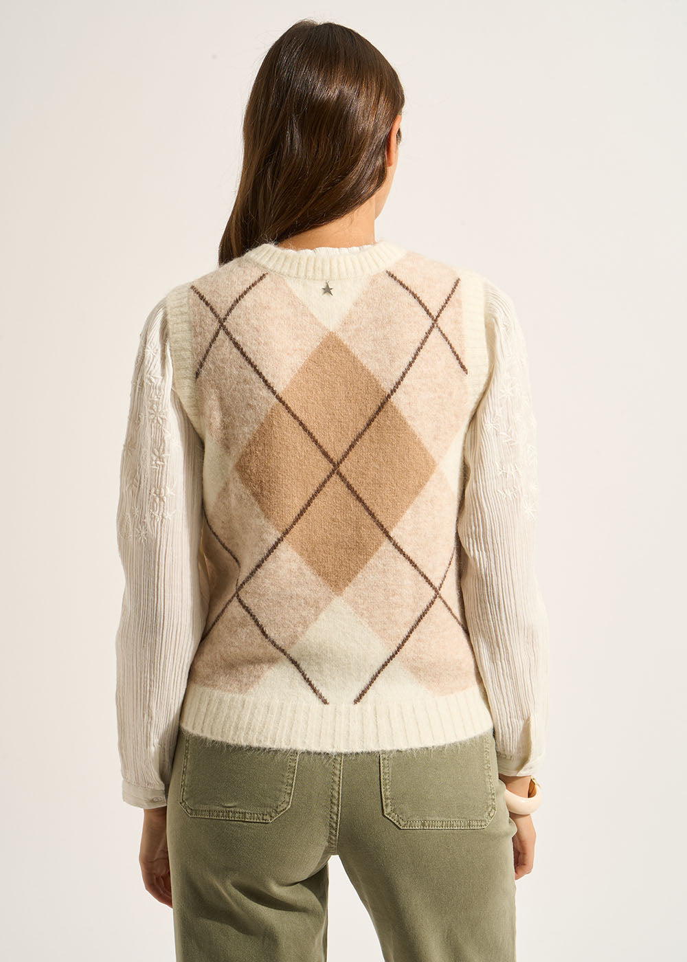 MURLINGTON Pull sans manches motif - 3 - Sud Express - Sud Express