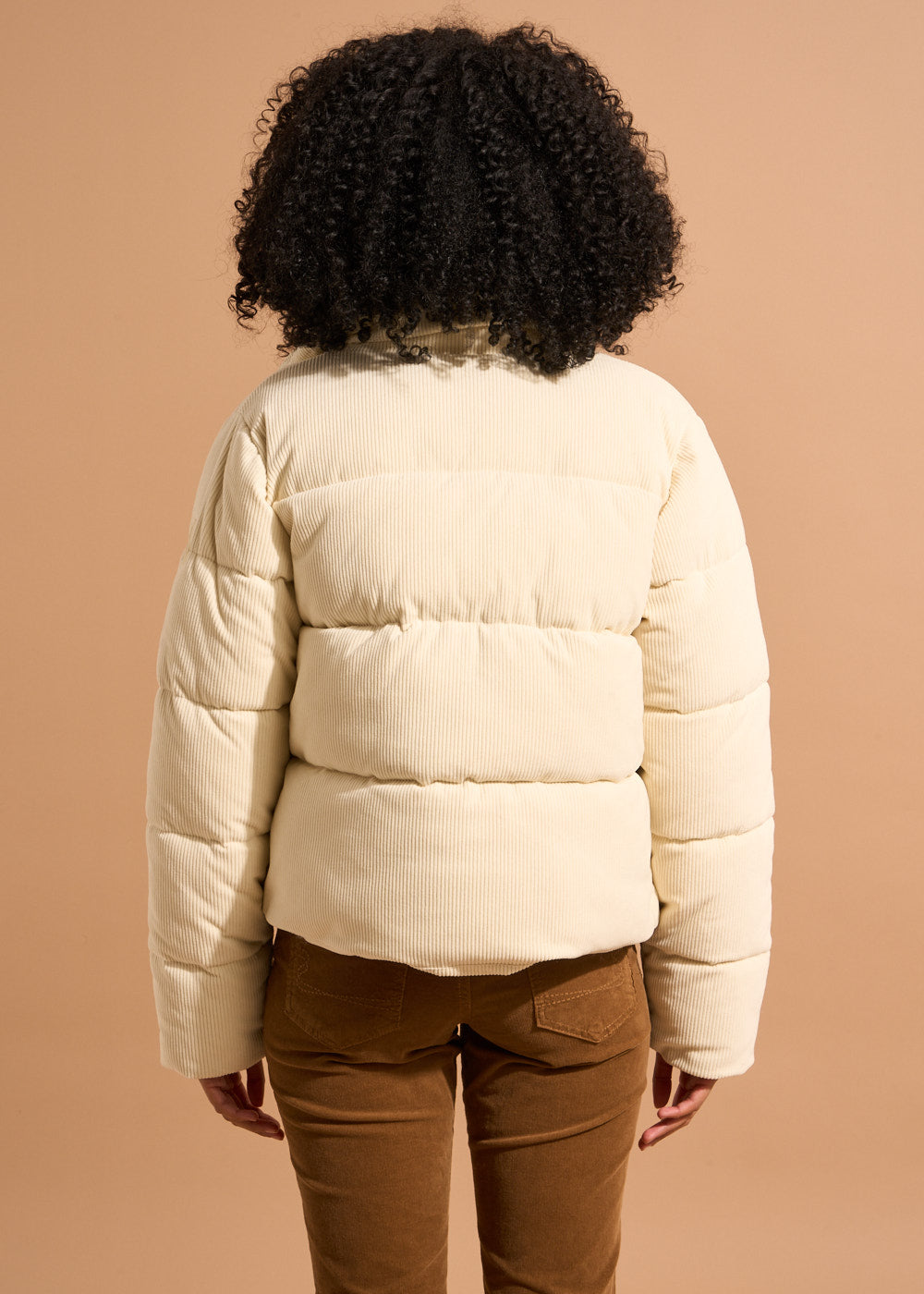 DIVINE Doudoune courte en matière velours à col montant - 3 - Sud Express - Sud Express