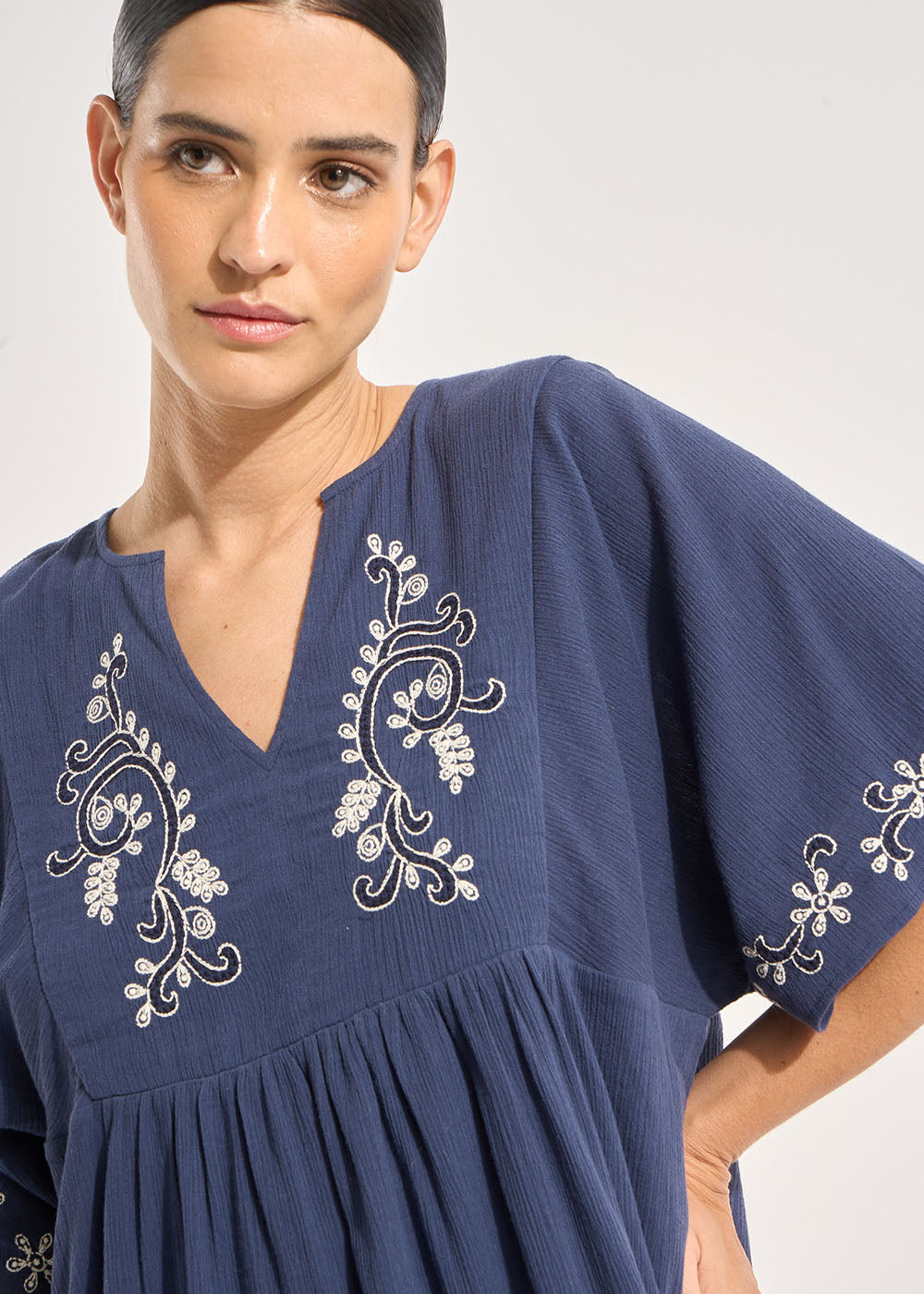 ROKAMA Robe courte brodée - 2 - Sud Express - Sud Express