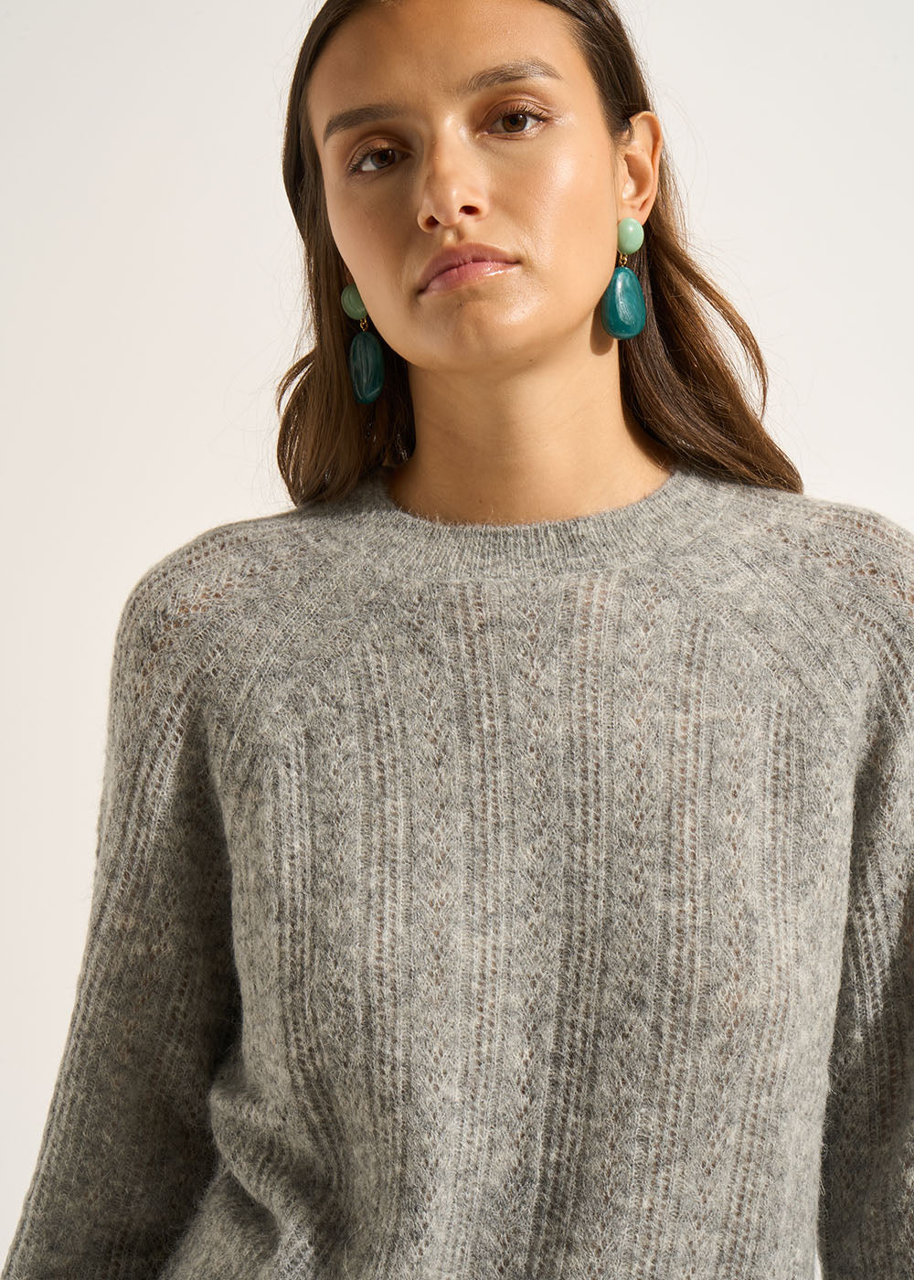 MALICIA Pull col rond avec manches raglan larges - 4 - Sud Express - Sud Express