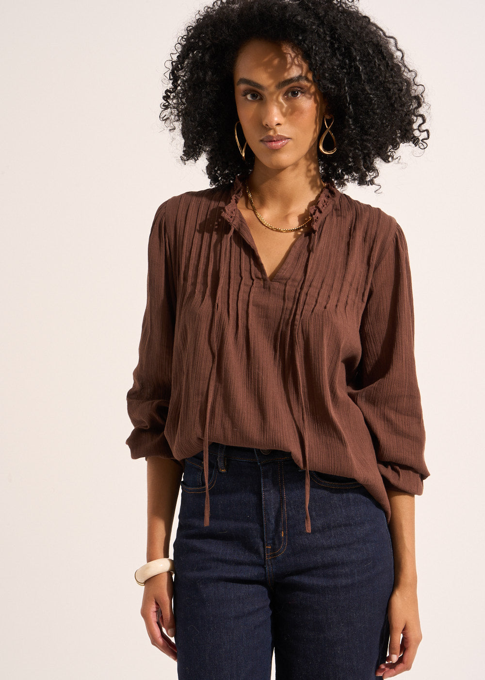 TONNY Blouse en gaze de coton - 4 - Sud Express - Sud Express