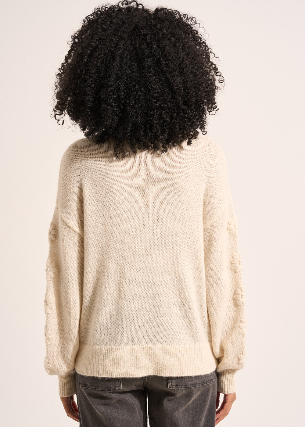 MARGUE Pull orné de marguerites faites main - 3 - Sud Express - Sud Express