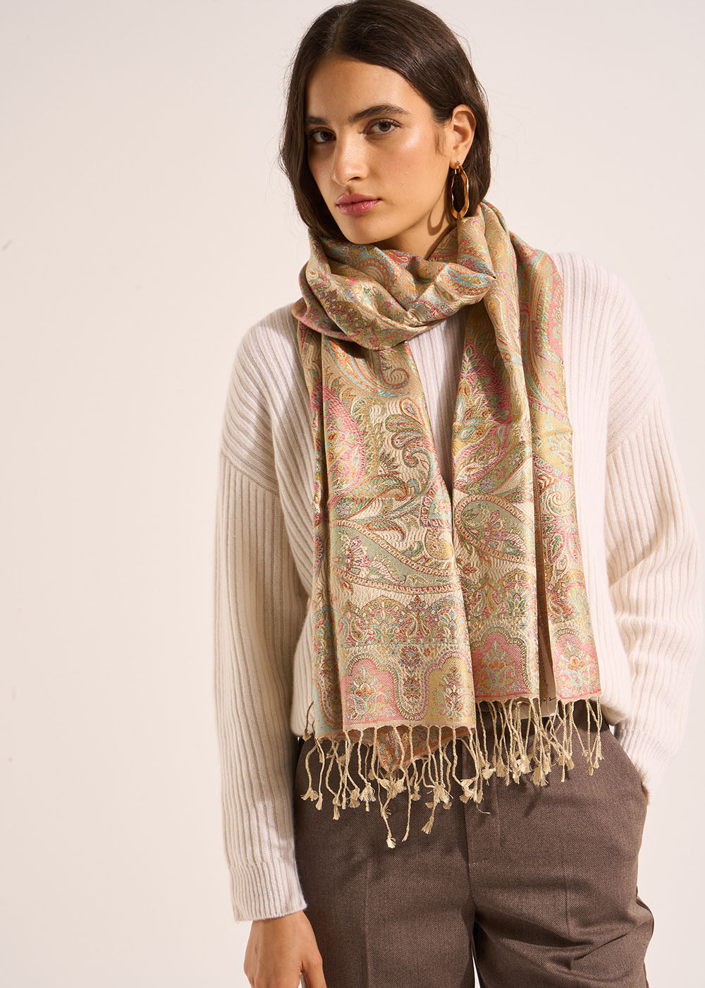 ETANY Foulard en soie imprimé cachemire - 3 - Sud Express - Sud Express