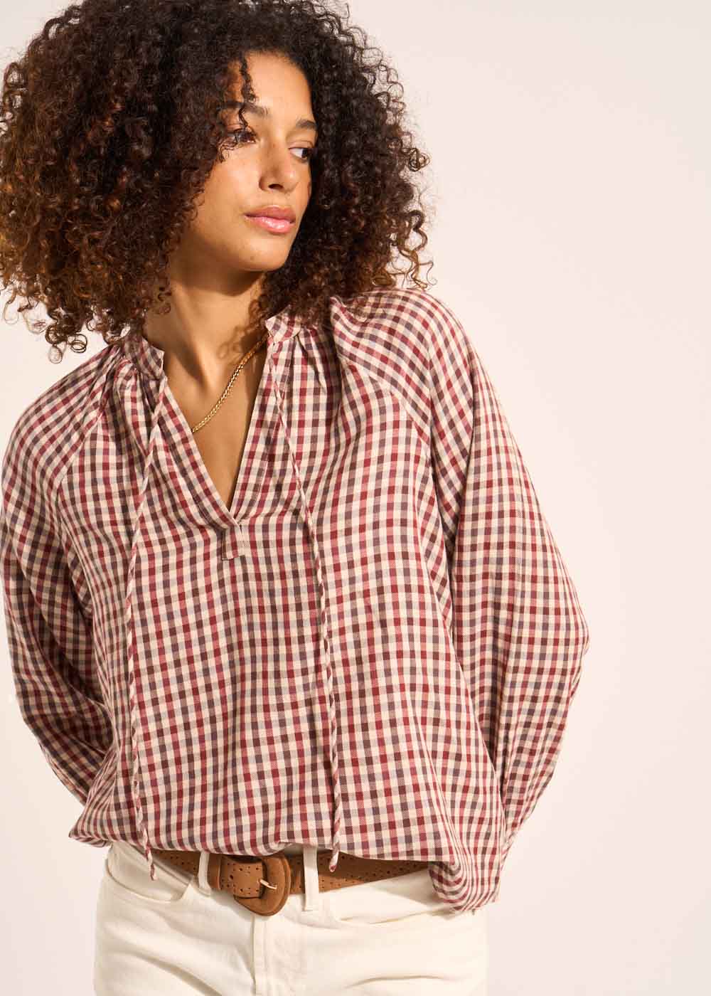 TODILIE Blouse à carreaux - 1 - Sud Express - Sud Express