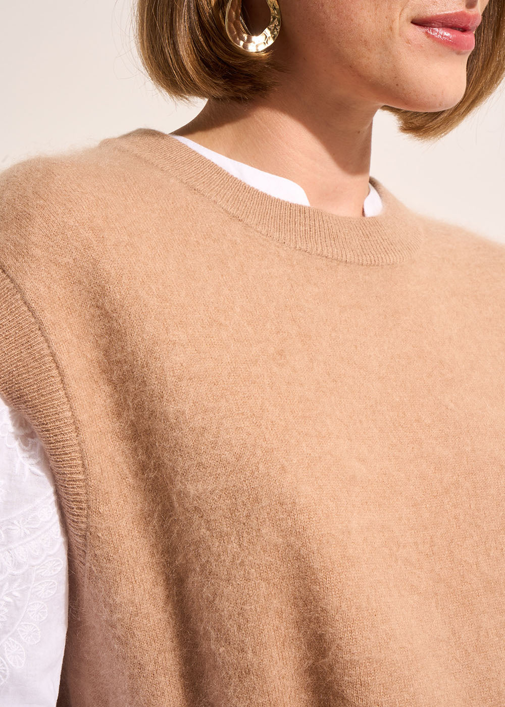 MARTHE Pull ample sans manches à col rond - 2 - Sud Express - Sud Express