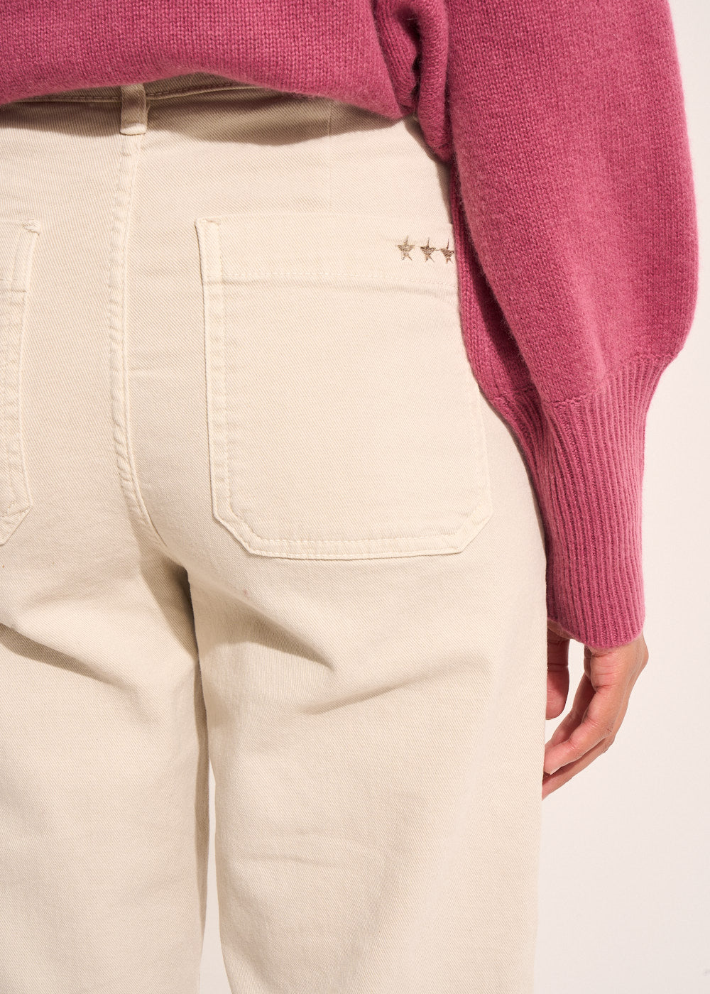 STACY Pantalon coupe large en coton taille haute - 4 - Sud Express - Sud Express