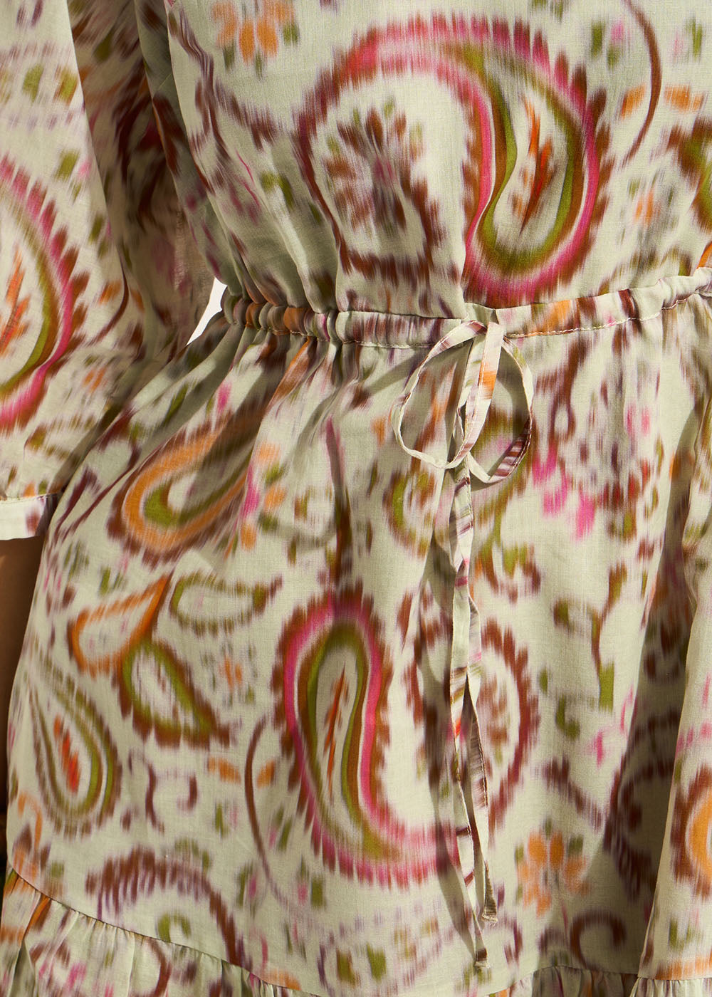 RELEA Robe courte imprimée en coton et décolleté en V - 4 - Sud Express - Sud Express