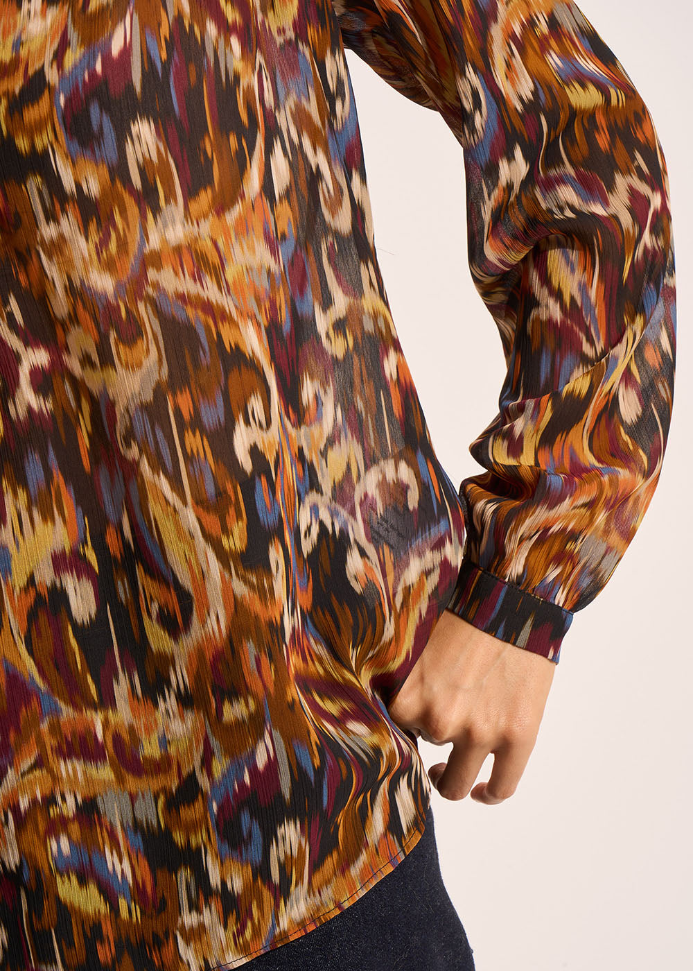 TILOYA Blouse ample à manches longues imprimé multicolore - 4 - Sud Express - Sud Express