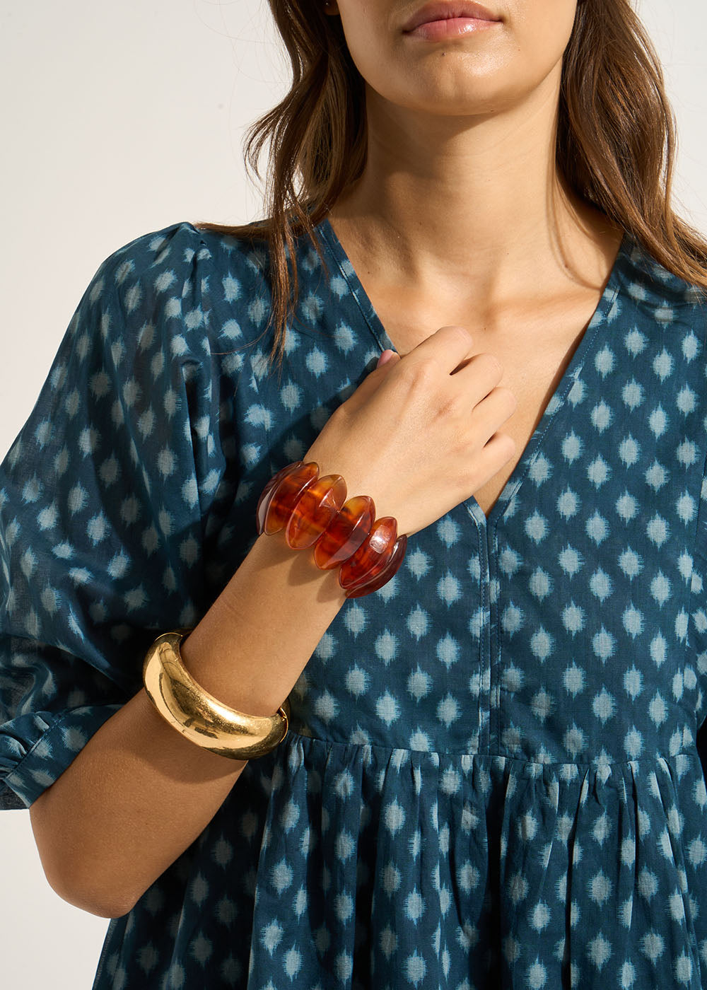 RIBALT Robe courte imprimée avec manches courtes ballon - 4 - Sud Express - Sud Express