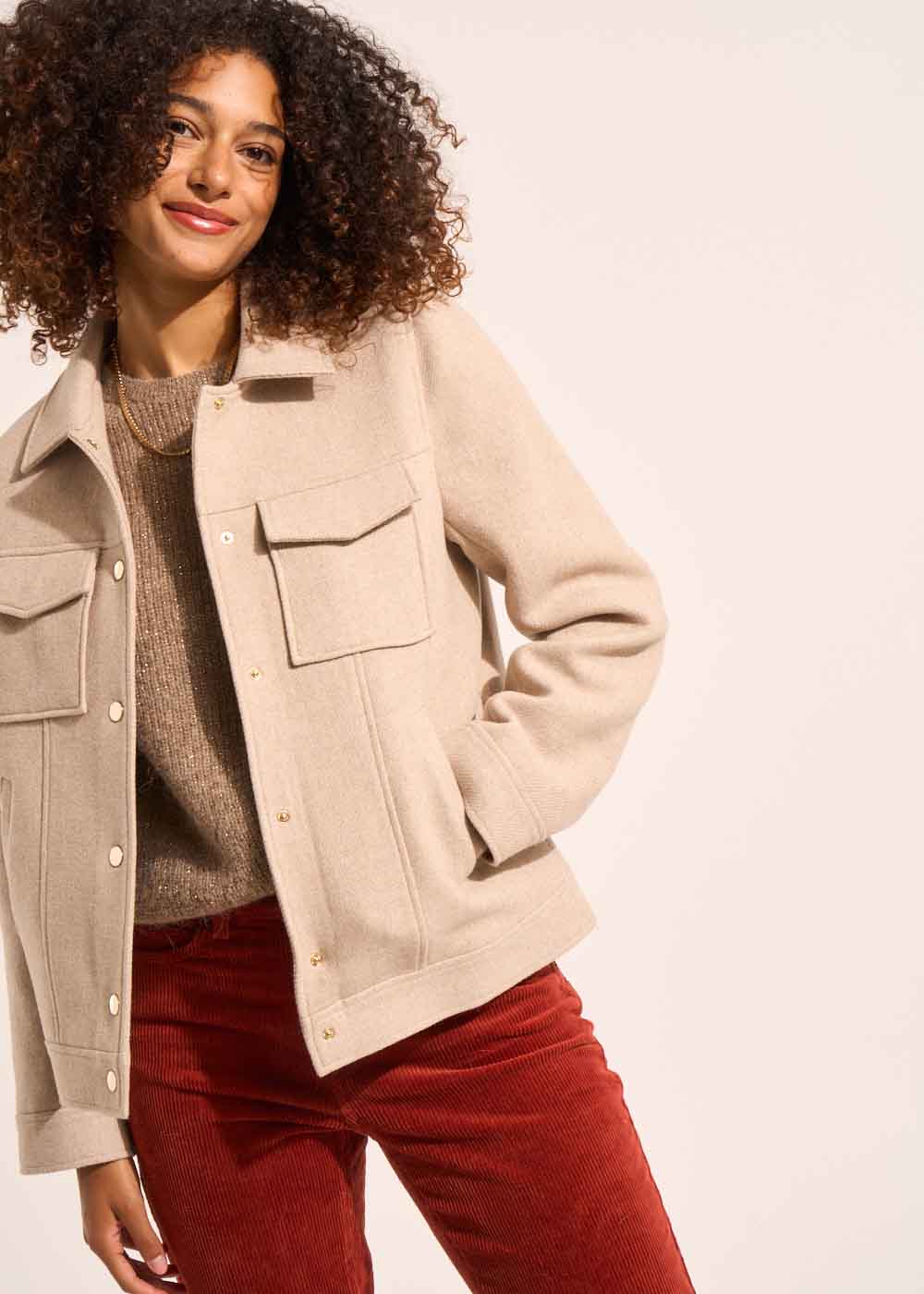 MABELOU Manteau court en drap de laine - 4 - Sud Express - Sud Express