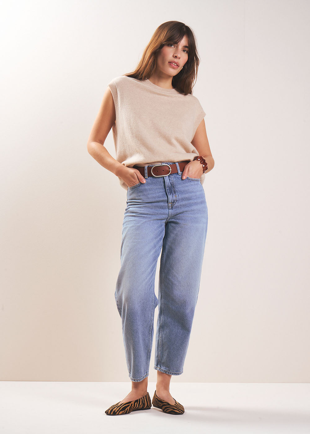 Pull sans manches en cachemire - Sud Express - 5 - Sud Express