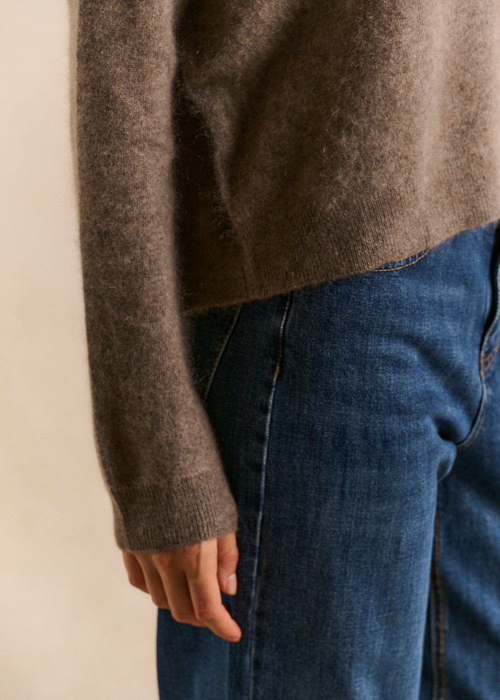MARCYA Boat neck sweater in brushed wool and cashmere - 4 - Sud Express - Sud Express