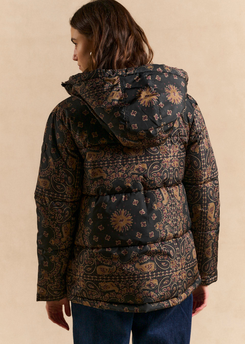 Paisley-print hooded puffer jacket - Sud Express - 3 - Sud Express
