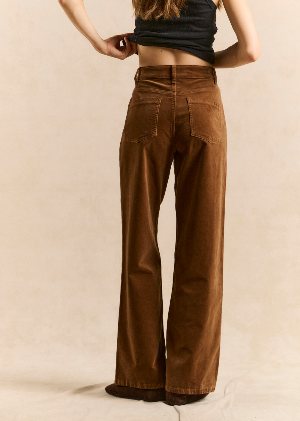 PANETI Pantalon velours droit taille haute - 3 - Sud Express - Sud Express