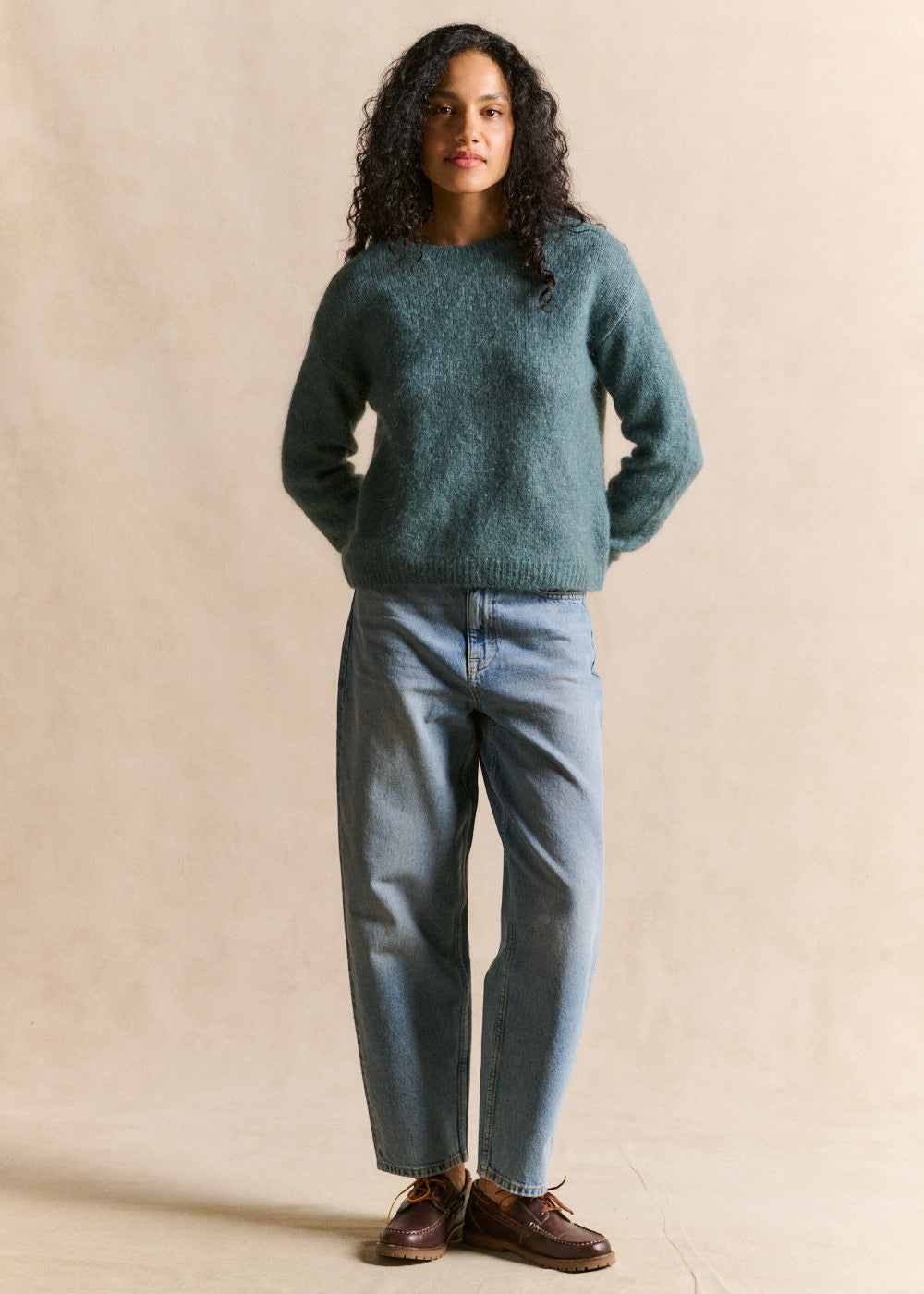 Pull col rond en mohair manches longues - Sud Express - 1 - Sud Express