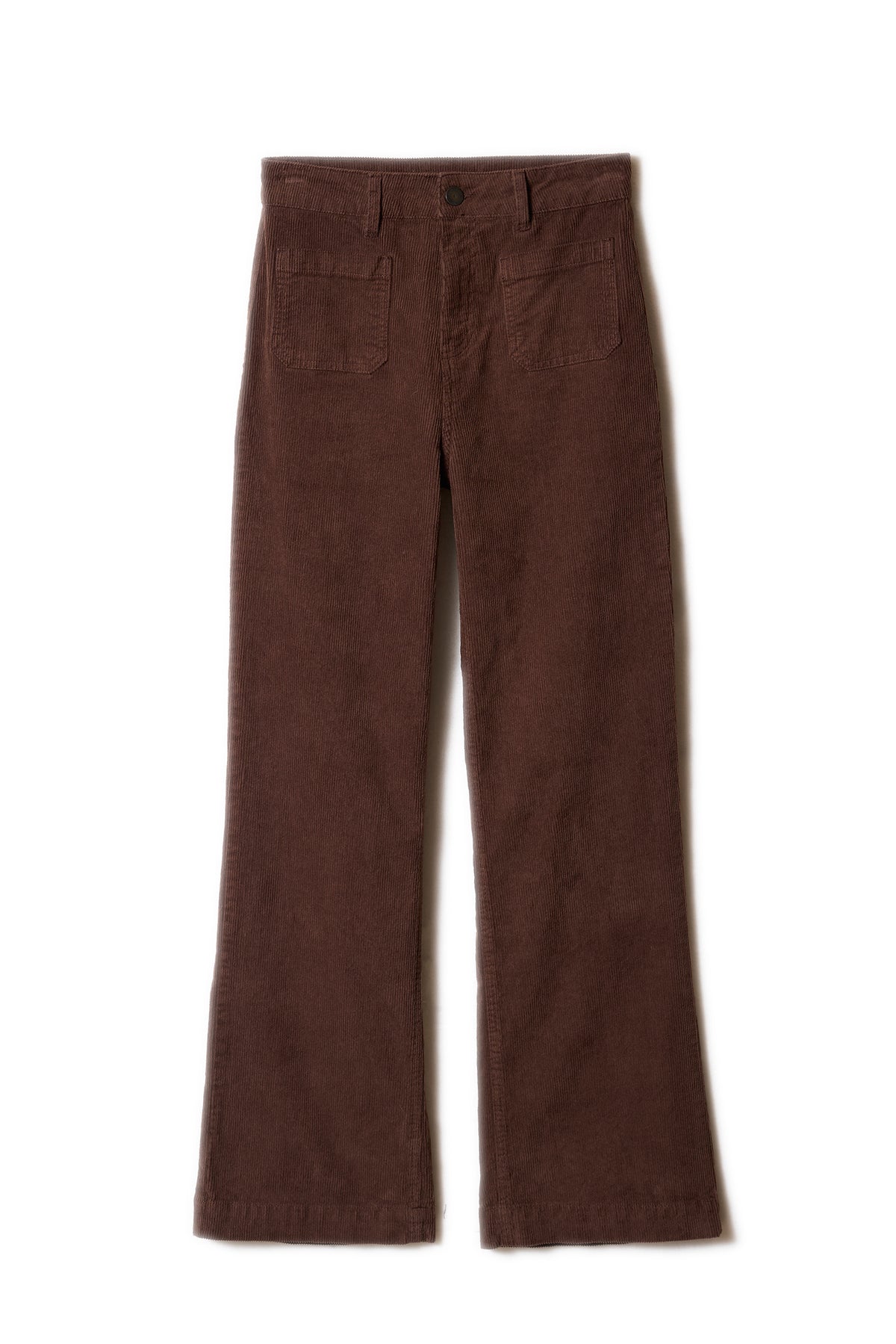 Pantalon large en velours de coton 700 raies taille haute - Sud Express - 6 - Sud Express