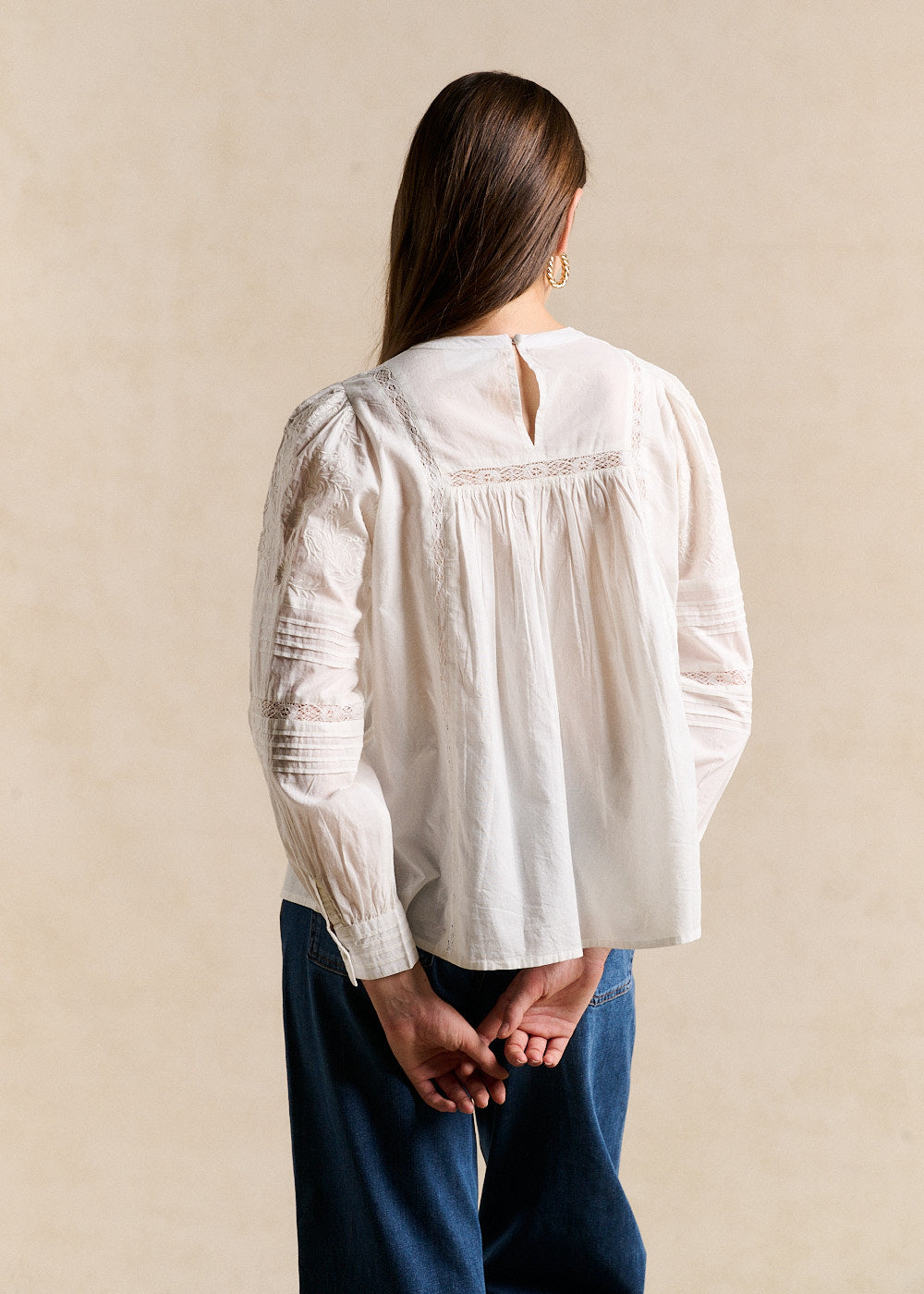 TALLIA Blouse en voile de coton brodée - 3 - Sud Express - Sud Express