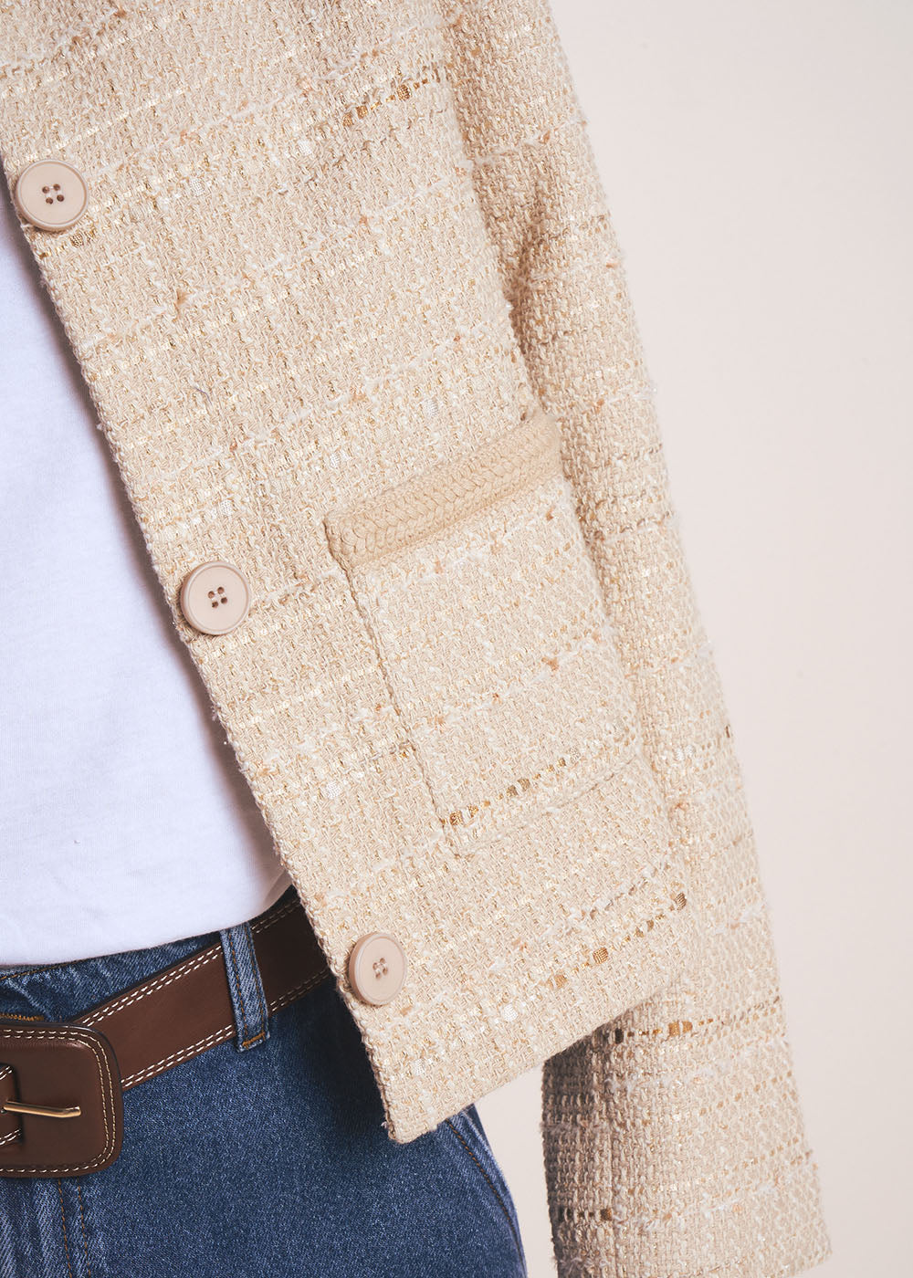 Veste courte en tweed - Sud Express - 4 - Sud Express