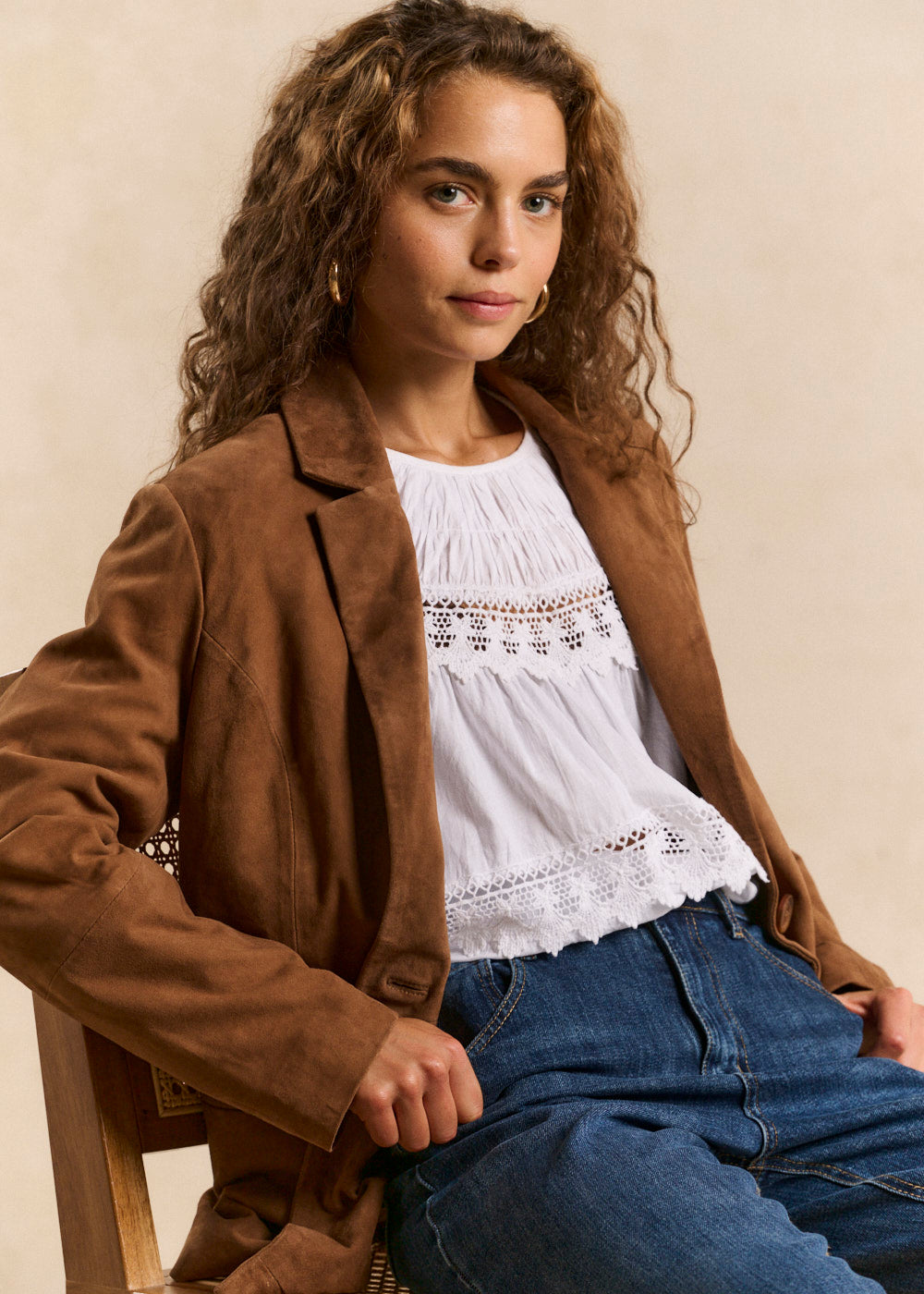 VANESSA Veste longue en cuir - 4 - Sud Express - Sud Express