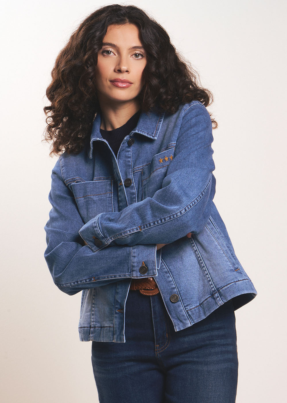 Veste en denim structurée - Sud Express - 1 - Sud Express