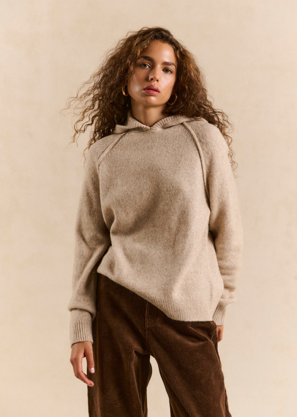 Pull sweat à capuche en maille épaisse - Sud Express - 1 - Sud Express
