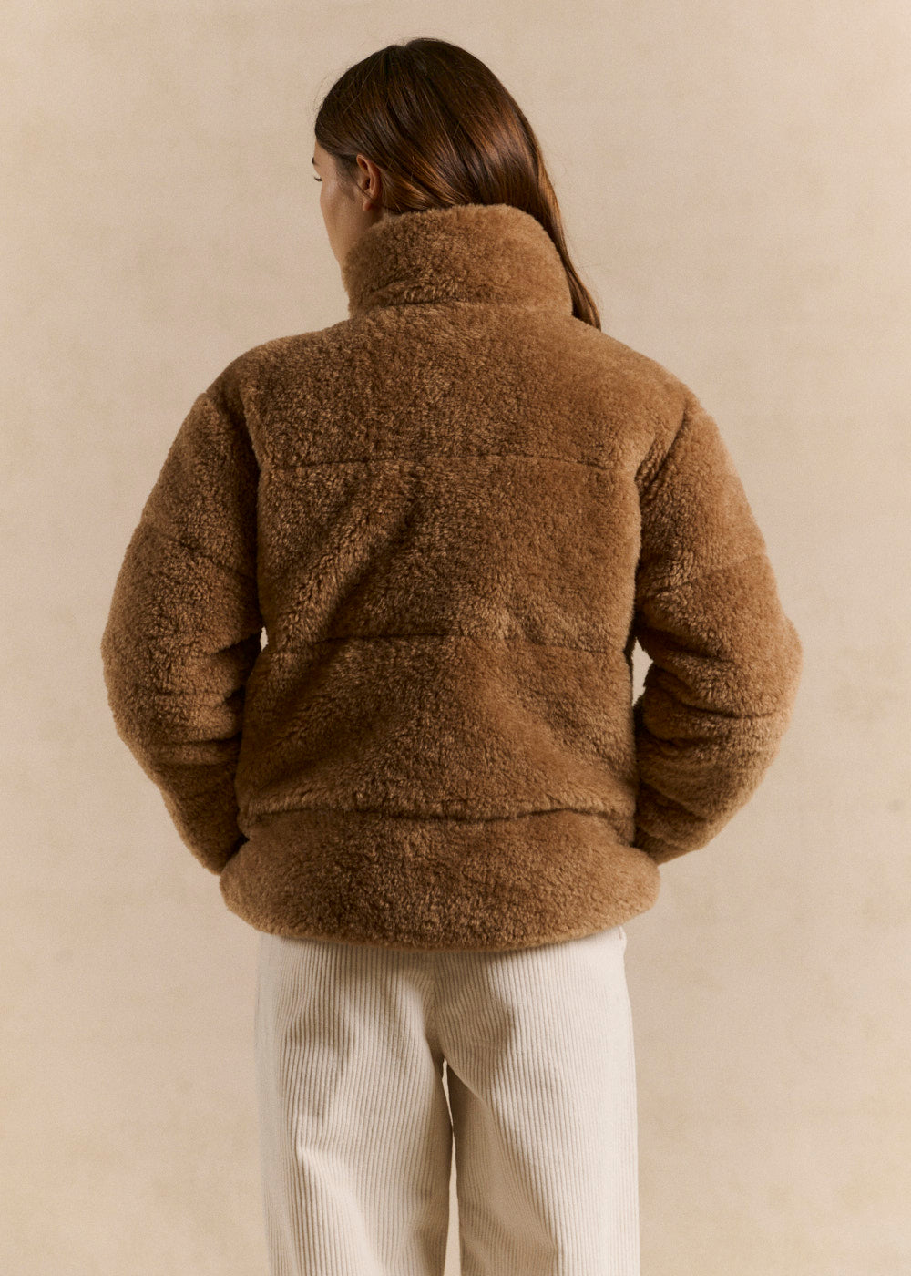 Puffer jacket with faux fur high collar - Sud Express - 3 - Sud Express