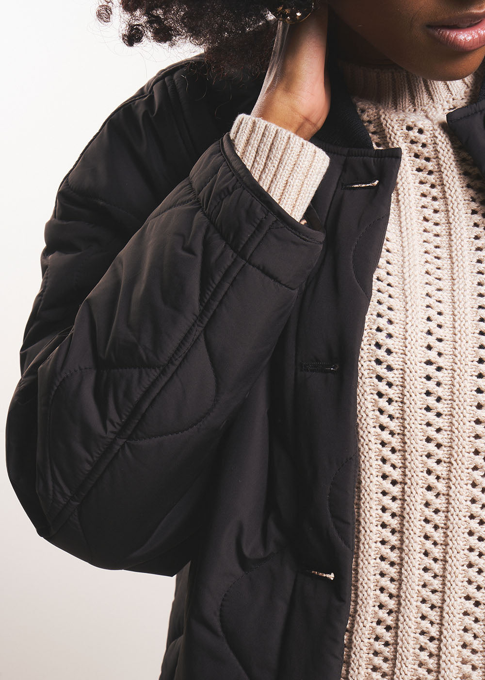 Veste matelassée avec doublure intérieure à motif panthère - Sud Express - 2 - Sud Express