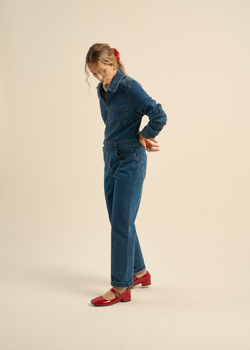 Combi-pantalon en jean - Sud Express - 7 - Sud Express