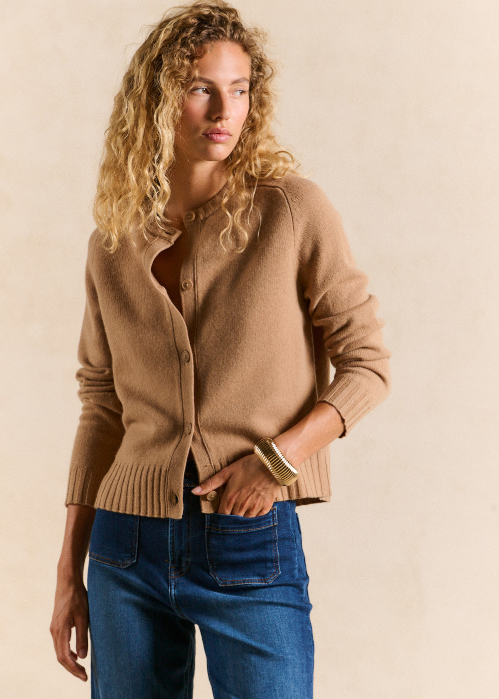 Gilet cardigan en laine col rond - Sud Express - 1 - Sud Express