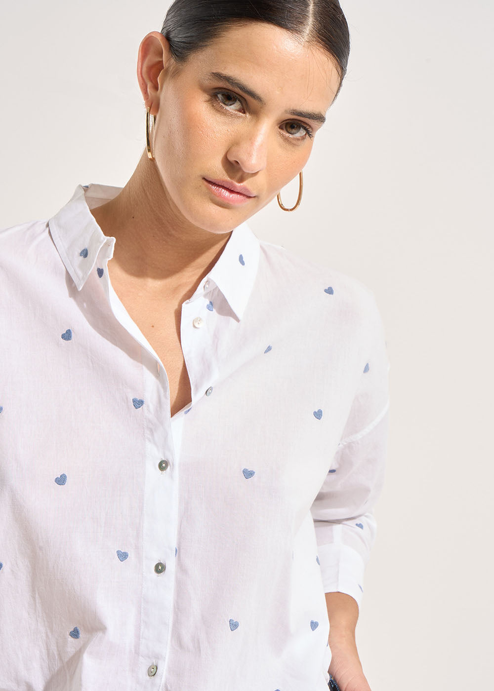 Chemise motifs petits coeurs - Sud Express - 5 - Sud Express