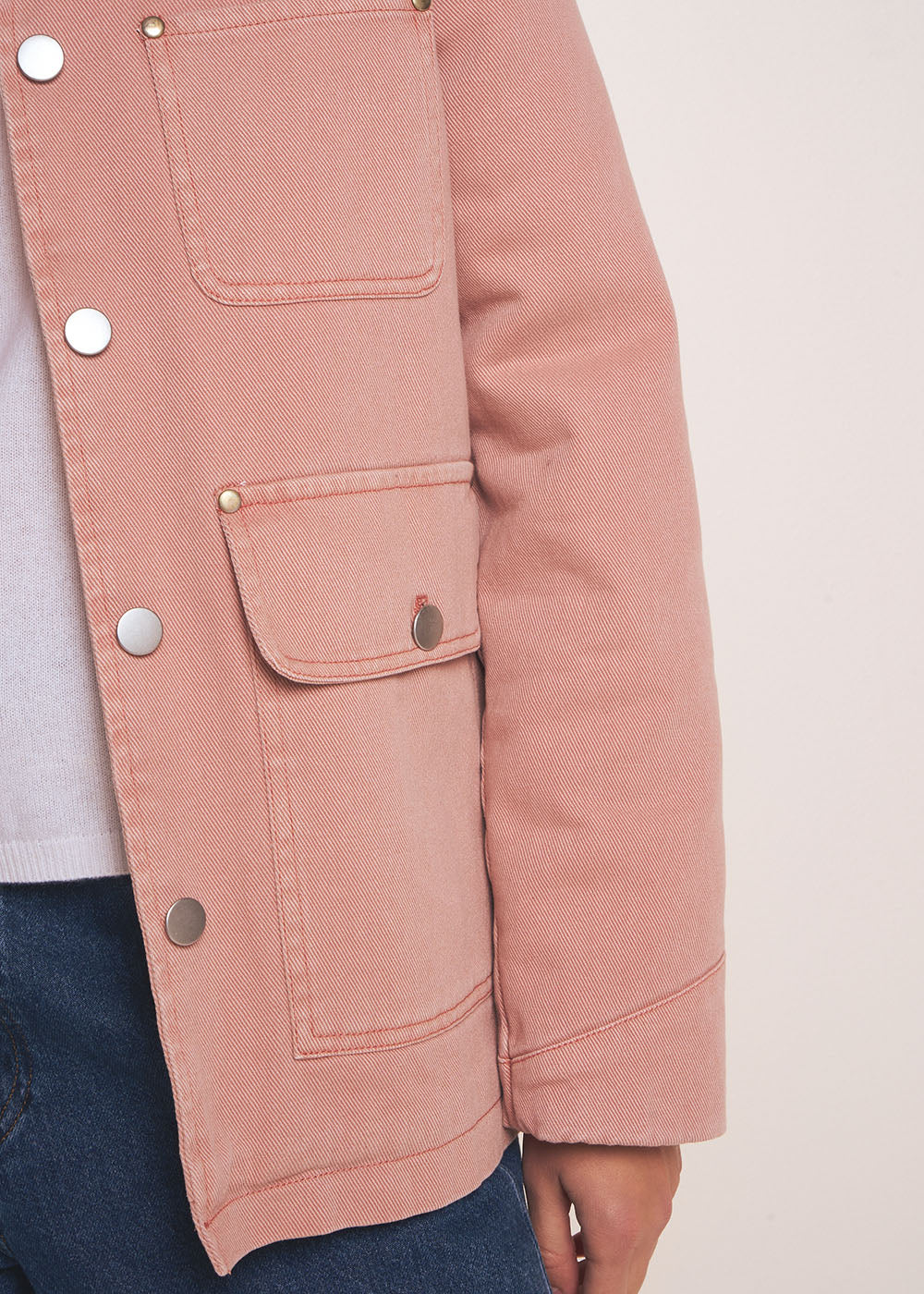 Veste longue en coton avec intérieur matelassé - Sud Express - 4 - Sud Express