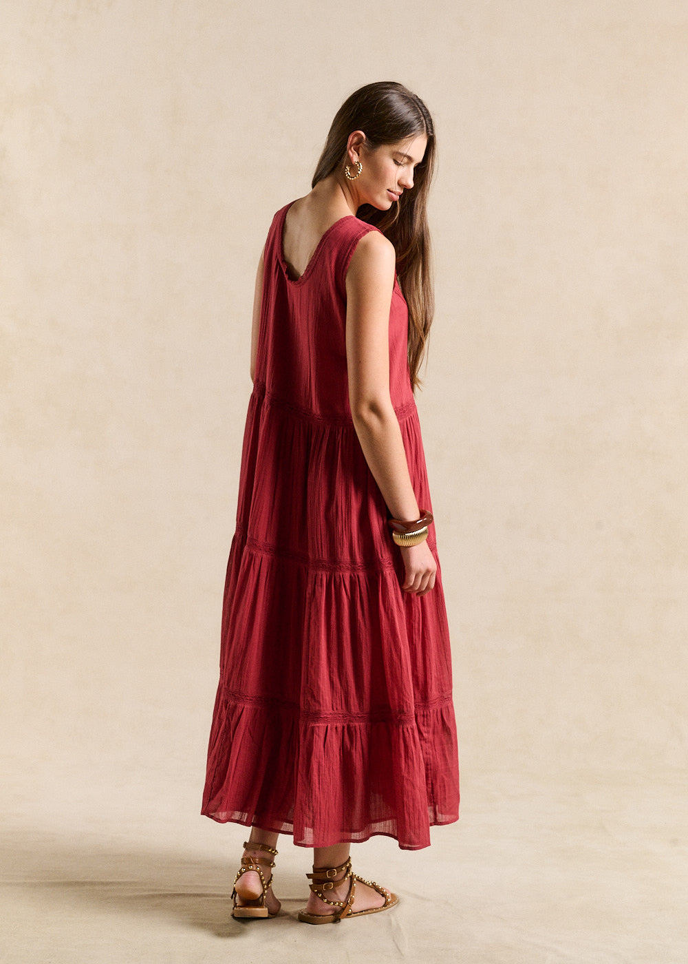 ROZELINE Robe longue brodée en coton - 3 - Sud Express - Sud Express