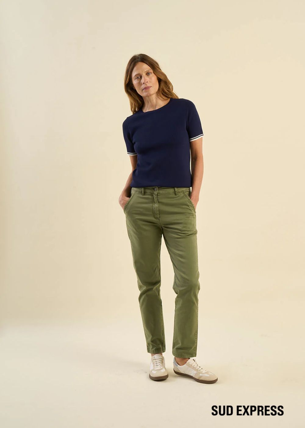 PAKUMI Pantalon chino taille basse - 1 - Sud Express - Sud Express