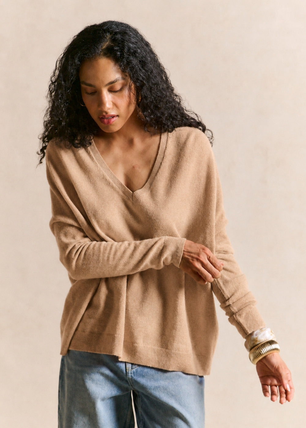 Pull cachemire col V ample - Sud Express - 1 - Sud Express
