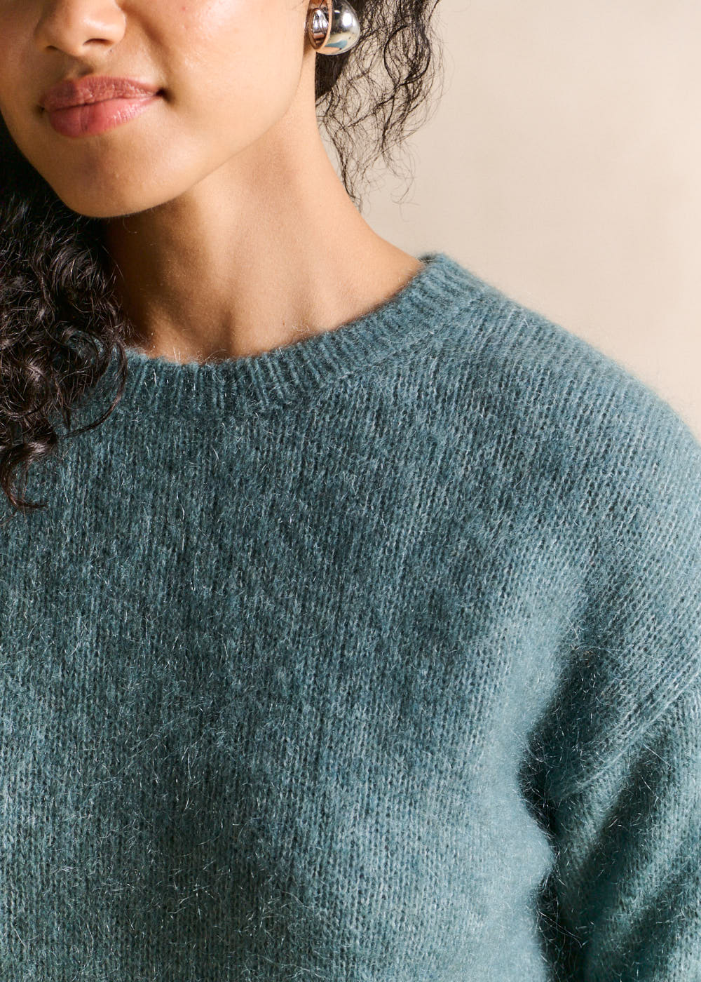 Pull col rond en mohair manches longues - Sud Express - 2 - Sud Express