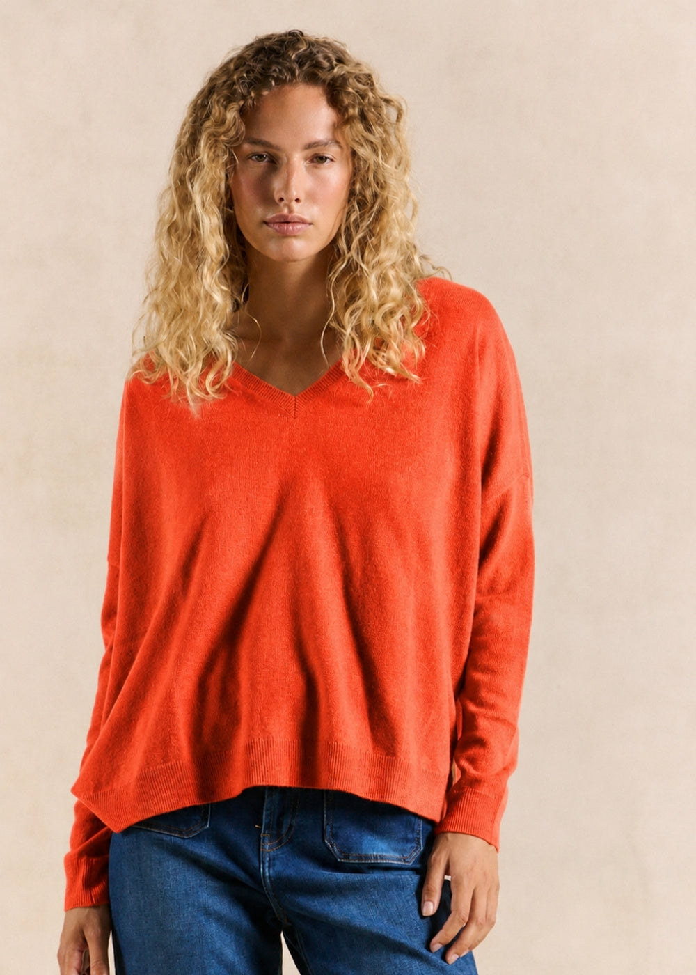 Pull cachemire col V ample - Sud Express - 2 - Sud Express