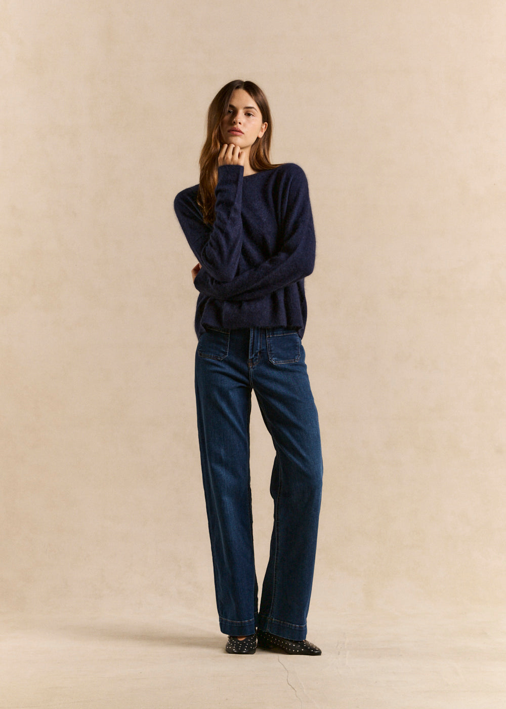 MARCYA Boat neck sweater in brushed wool and cashmere - 4 - Sud Express - Sud Express