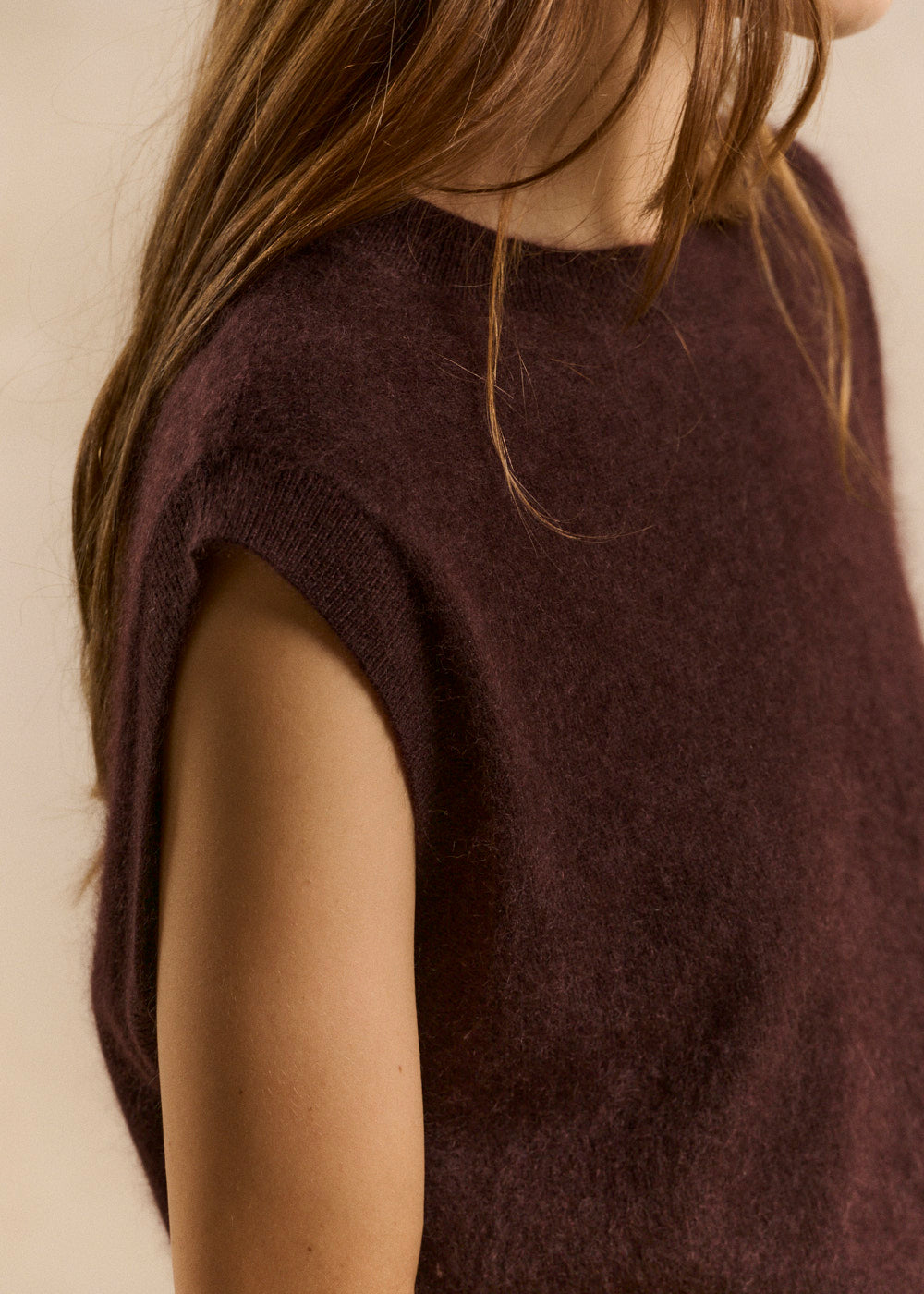 Pull sans manches ample en laine et cachemire - Sud Express - 2 - Sud Express