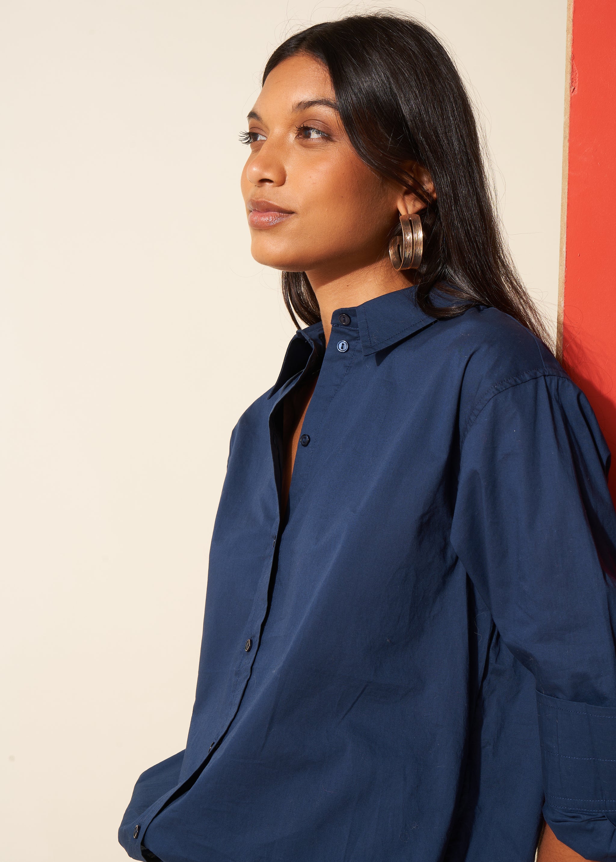 Chemise ample en popeline de coton - Sud Express - 2 - Sud Express