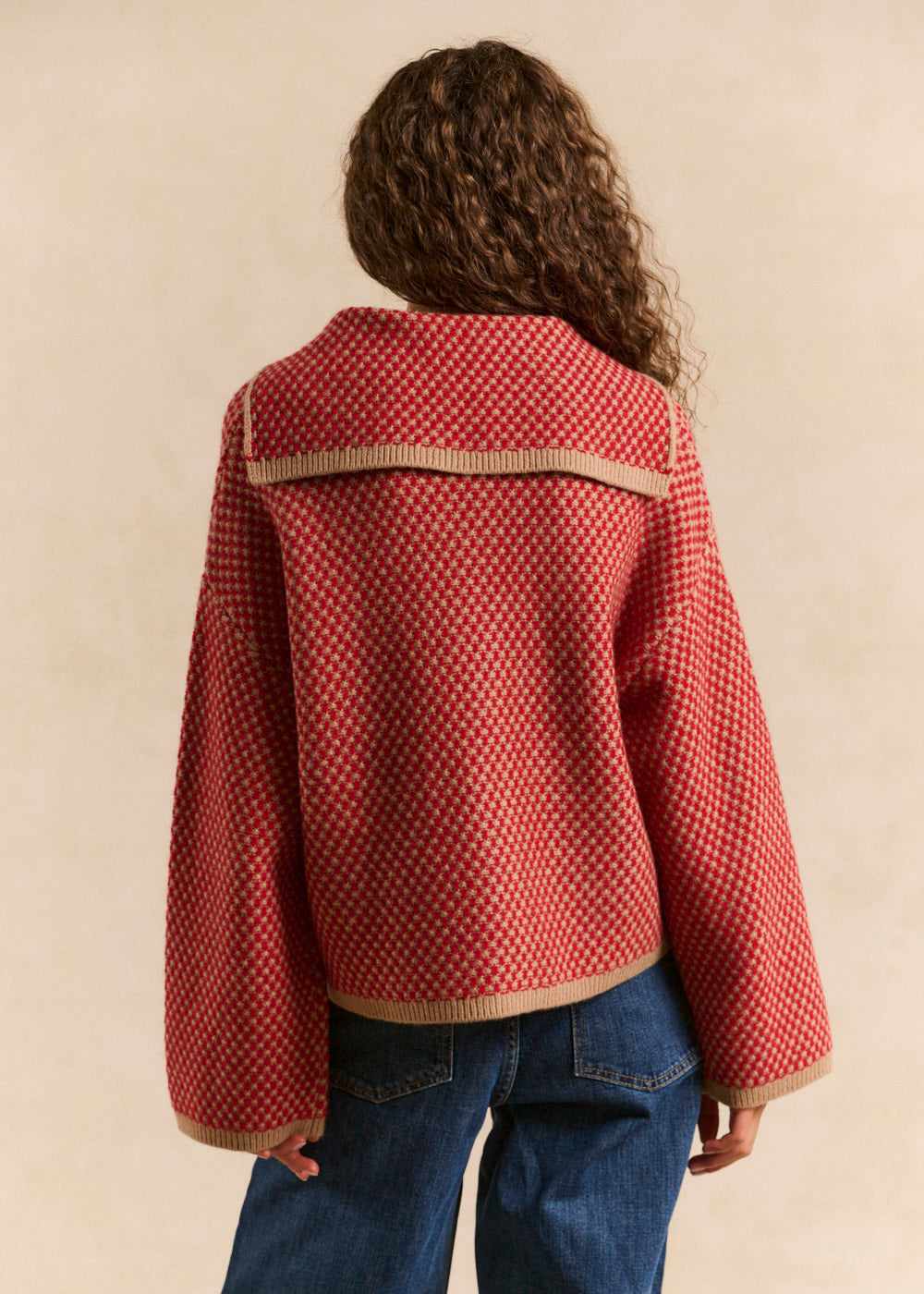 Gilet en maille damier - Sud Express - 3 - Sud Express