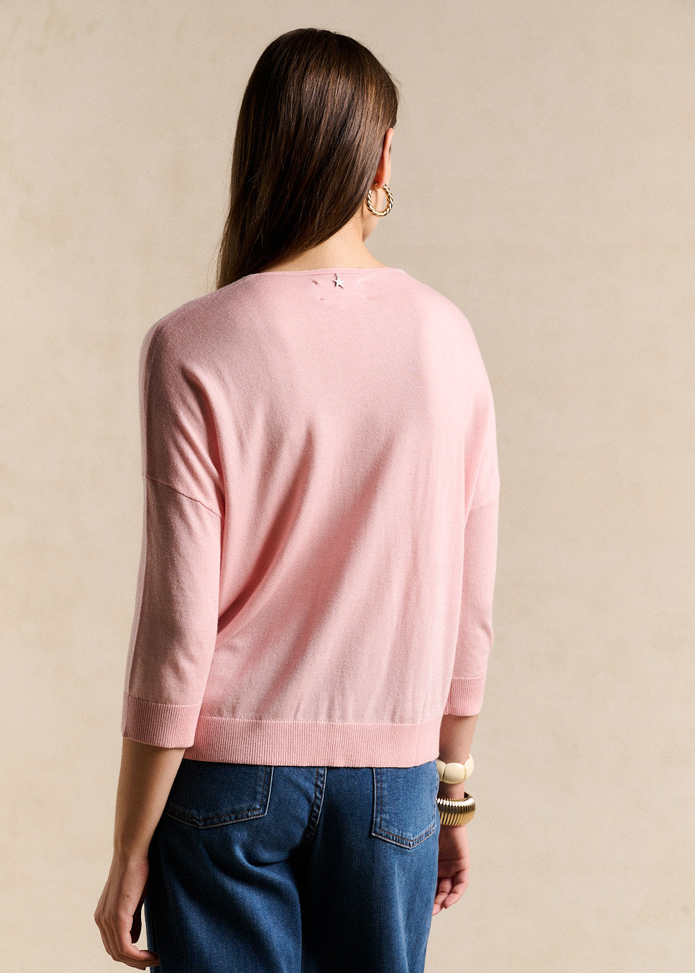 Pull col V oversize avec manches mi-longues - Sud Express - 3 - Sud Express